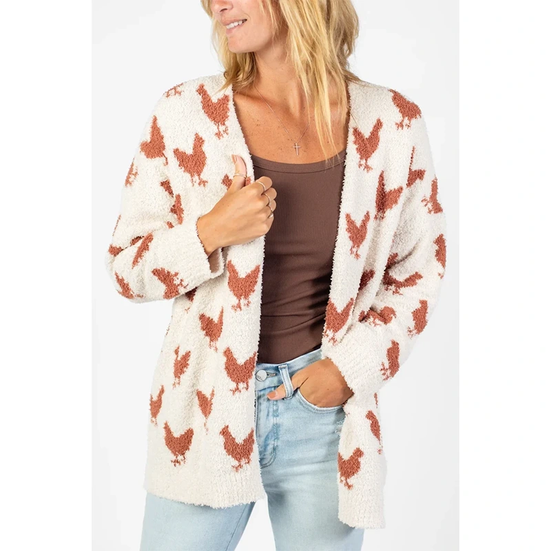 American Farm Company Women's Chicken Luxe Cardigan - Image 2
