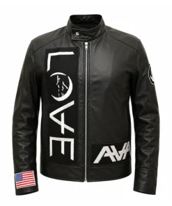 Angels And Airways Love Leather Jacket