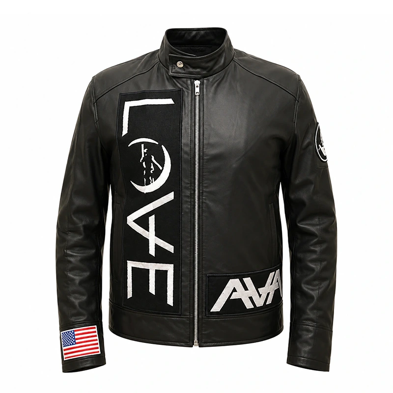 Angels And Airways Love Leather Jacket