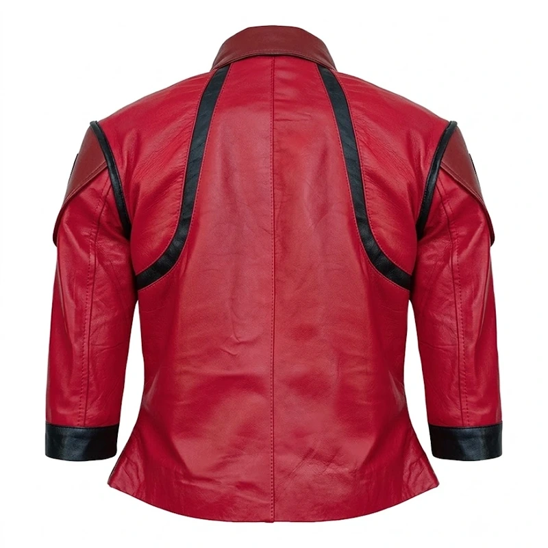 Arcane 4 Violet Red Leather Jacket - Image 2