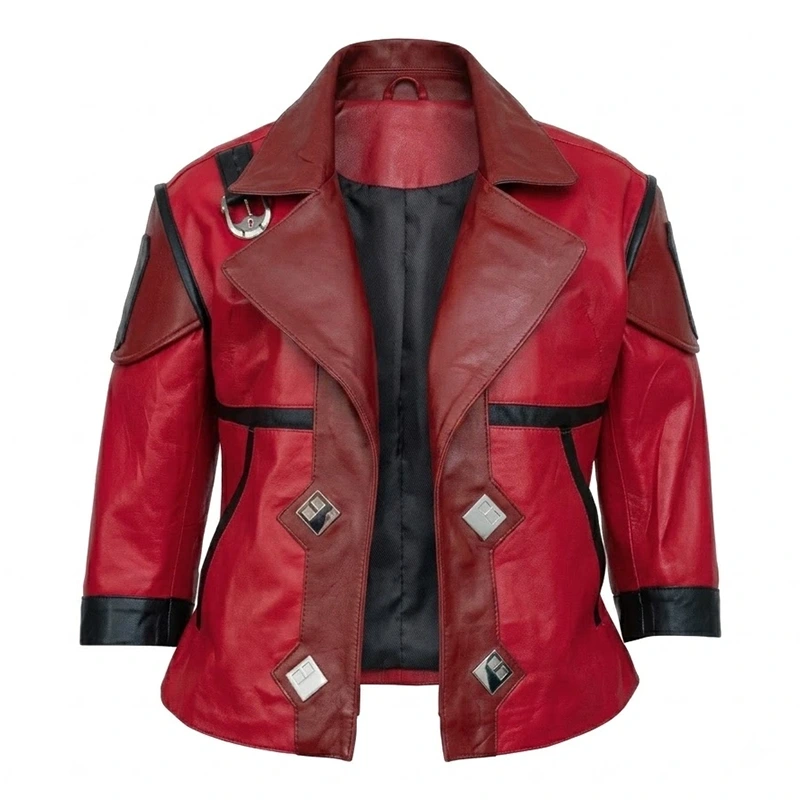Arcane 4 Violet Red Leather Jacket