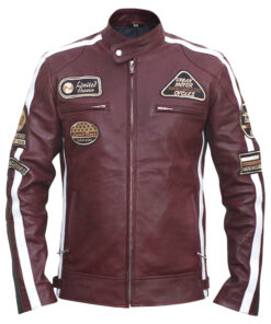Men's Maroon Limited Addition Leather Jacket