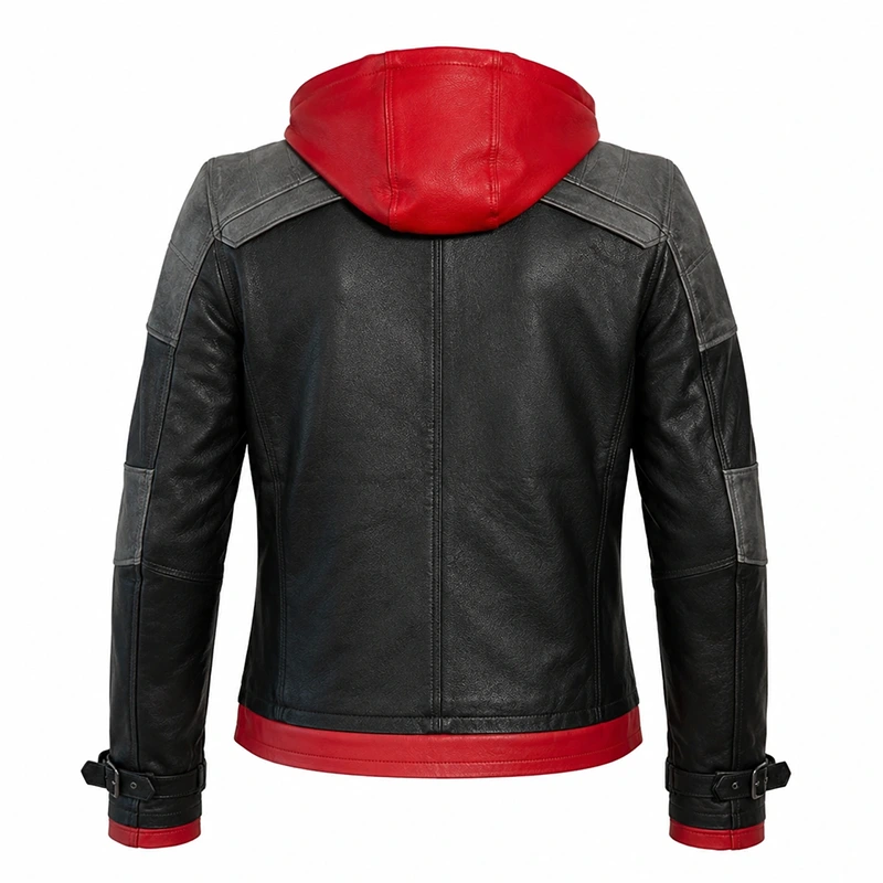 Arkham Knight Red Hood Leather Jacket - Image 2