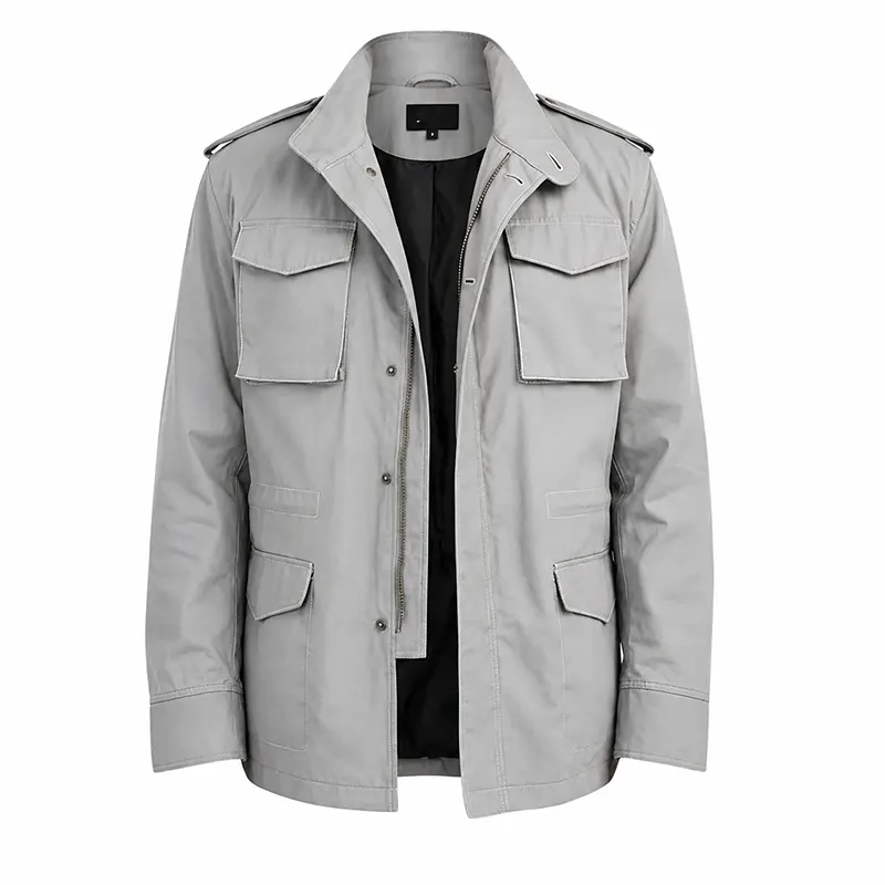Arnold Schwarzenegger Grey Cotton Jacket