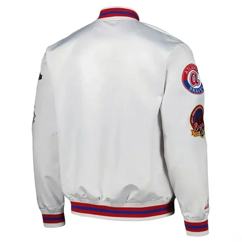 Atlanta Braves White Varsity Jacket - Image 3