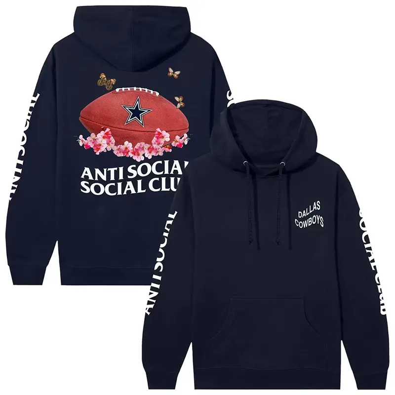 Atlanta Falcons AntiSocialSocialClub x NFL Navy Impact Blossom Hoodie