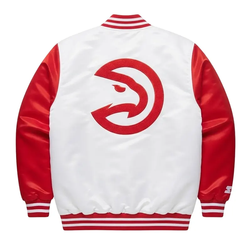Atlanta Hawks Red White Jacket - Image 2