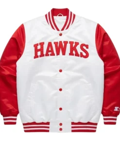 Atlanta Hawks Red White Jacket