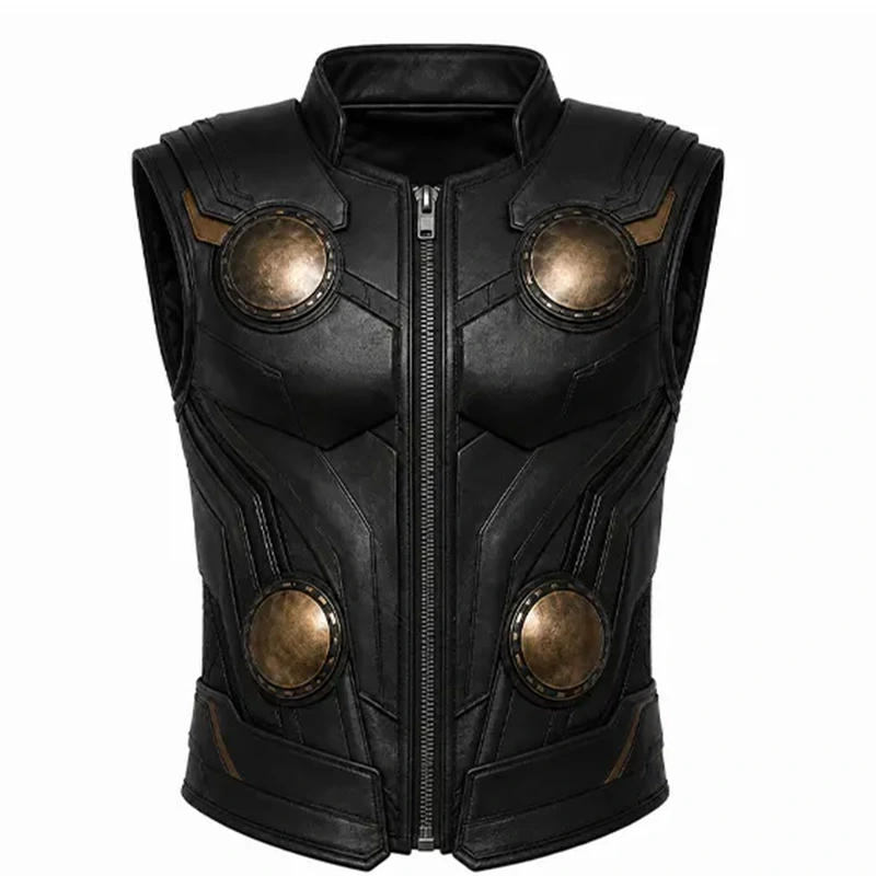 Avengers Doomsday 2026 Thor Black Leather Vest - Image 2