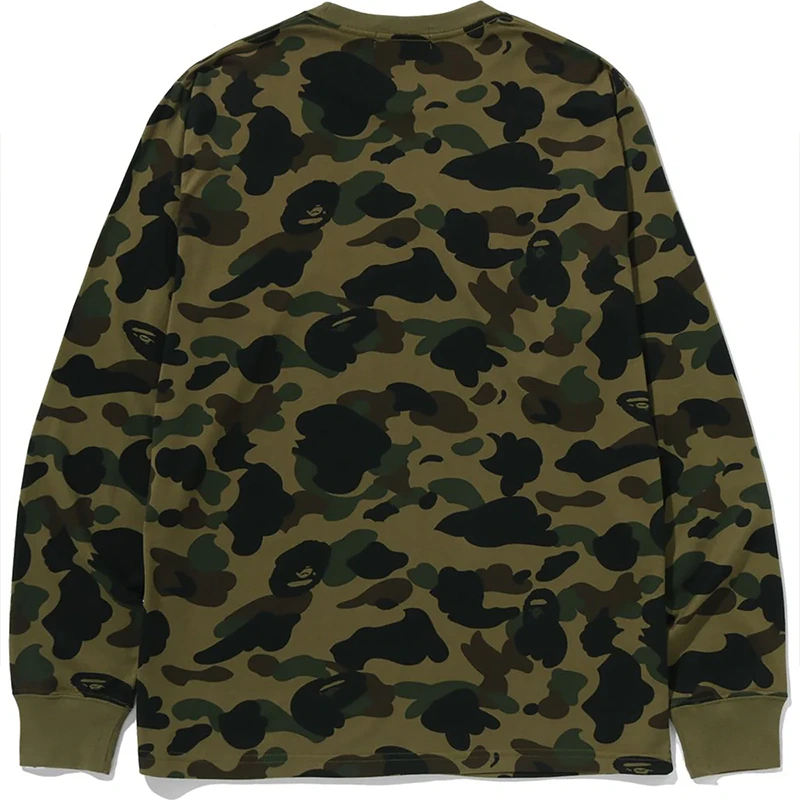 BAPE 1ST Green Camo One Point Tee - Image 2