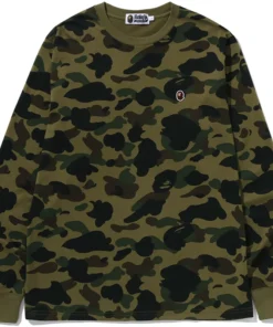 BAPE 1ST Green Camo One Point Tee