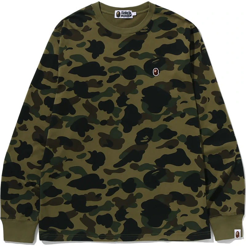 BAPE 1ST Green Camo One Point Tee