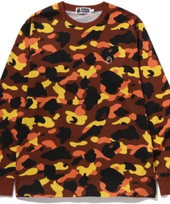 BAPE 1ST Orange Camo One Point Tee