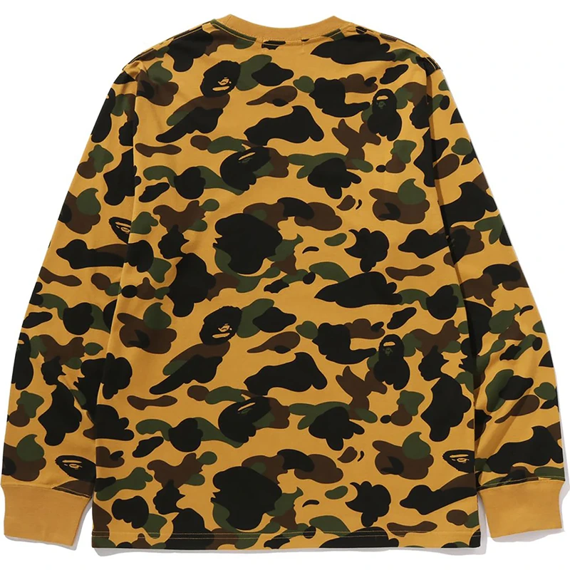 BAPE 1ST Yellow Camo One Point Tee - Image 2
