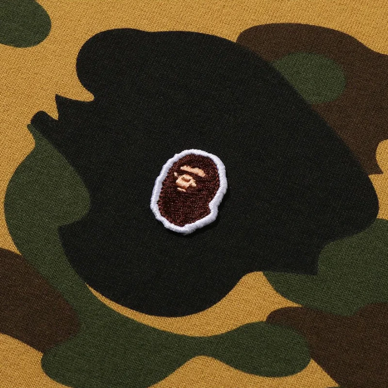 BAPE 1ST Yellow Camo One Point Tee - Image 3