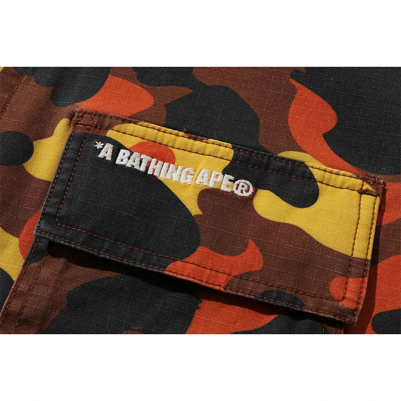 BAPE 1st Camo Heavy Washed Multi Pocket Cargo Shirt - Image 3