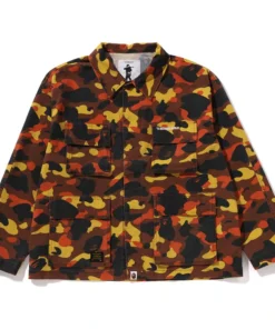 BAPE 1st Camo Heavy Washed Multi Pocket Cargo Shirt
