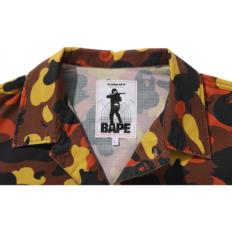 BAPE 1st Camo Heavy Washed Multi Pocket Cargo Shirt - Image 5