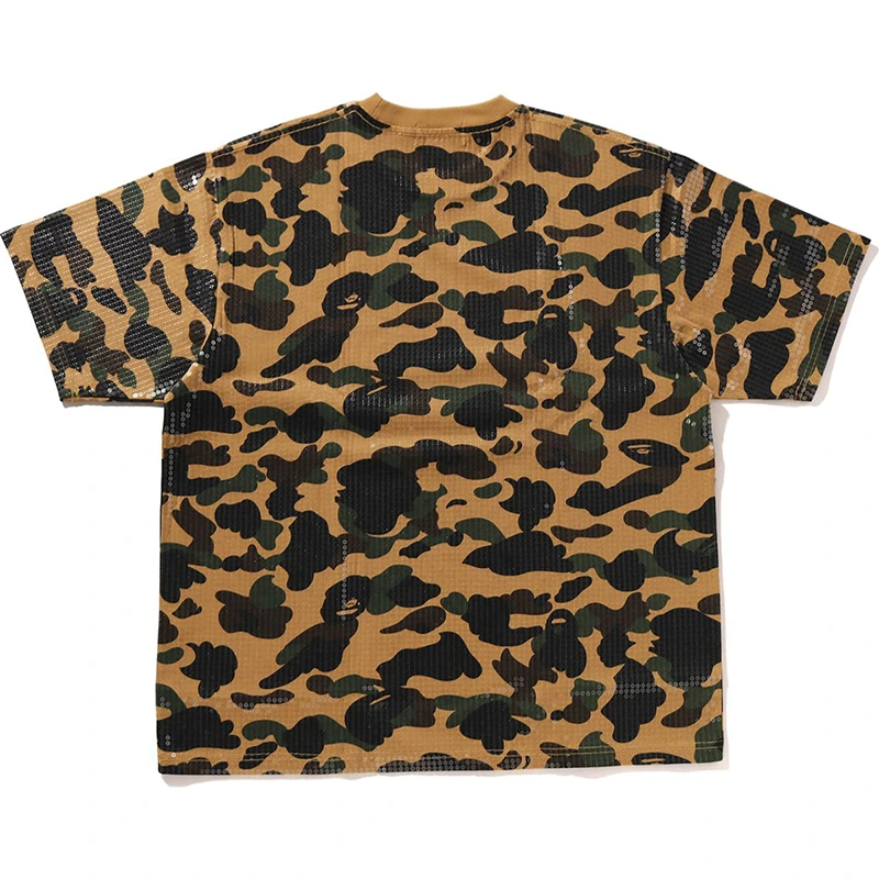 BAPE 1st Camo Logo Relaxed Fit Sequin Tee - Image 2