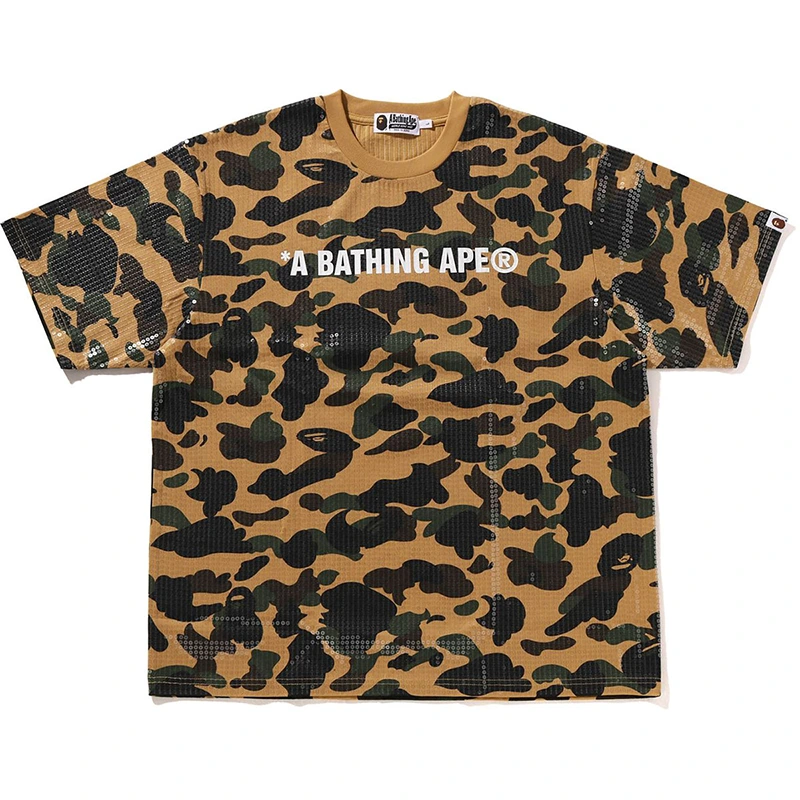 BAPE 1st Camo Logo Relaxed Fit Sequin Tee