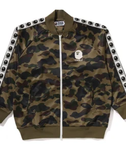 BAPE 1st Green Camo Relaxed Fit Track Jacket