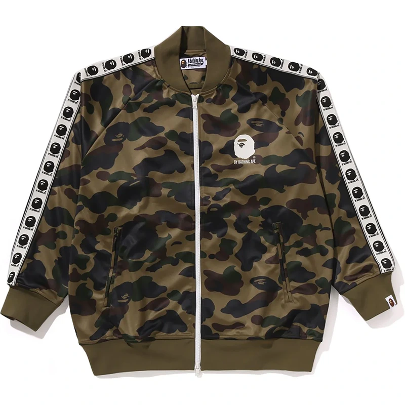 BAPE 1st Green Camo Relaxed Fit Track Jacket
