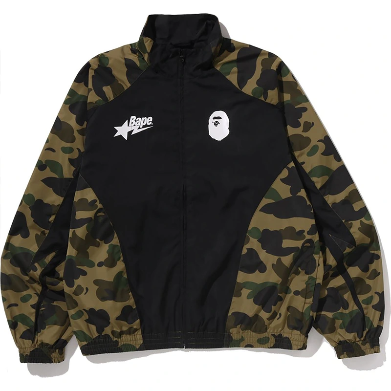BAPE 1st Camo Stand Collar Track Jacket