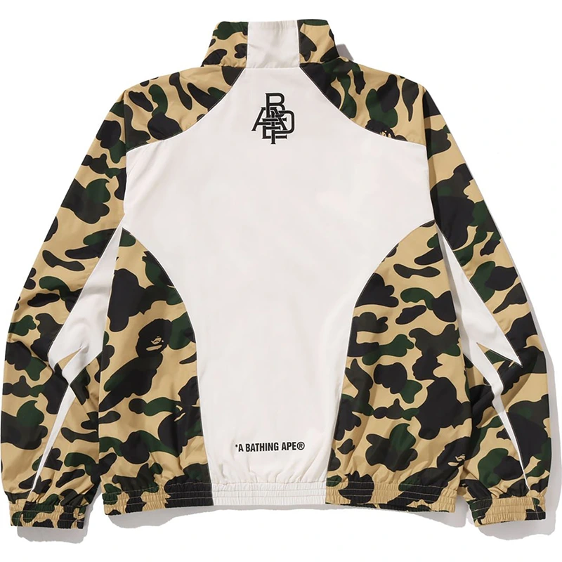 BAPE 1st Camo Stand Collar Yellow Track Jacket - Image 2