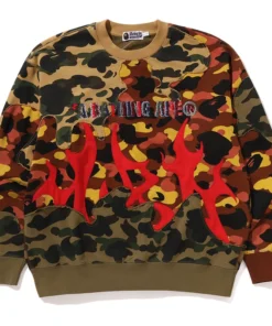 BAPE 1st Camo Upcycled Relaxed Fit Crewneck Sweatshirt