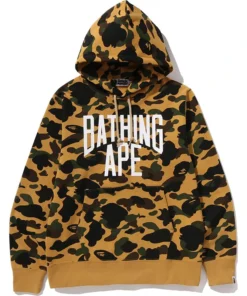 BAPE 1st Camo Yellow Pullover Hoodie