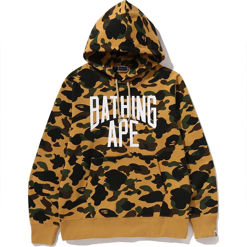 BAPE 1st Camo Yellow Pullover Hoodie