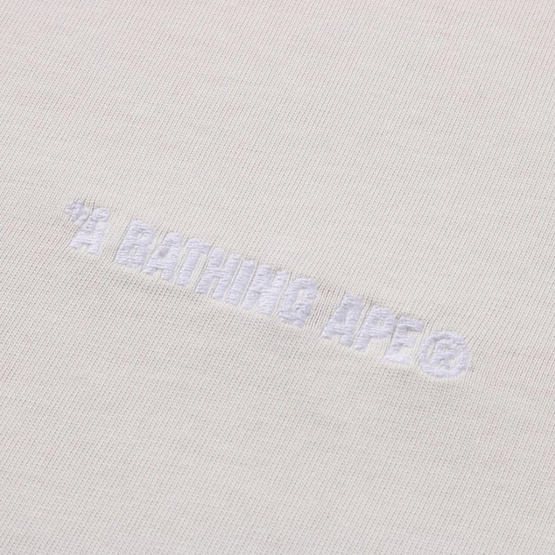 BAPE 1st White Camo Heavy Washed Blocking Relaxed Fit Tee - Image 3