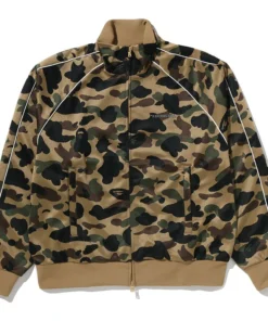 BAPE 1st Yellow Camo Logo Relaxed Fit Track Jacket