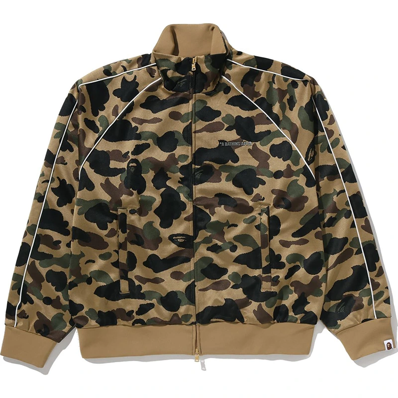 BAPE 1st Yellow Camo Logo Relaxed Fit Track Jacket