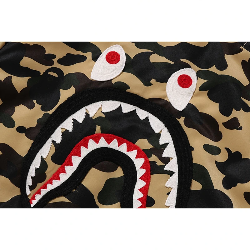 BAPE 1st Yellow Camo Shark MA-1 Jacket - Image 5