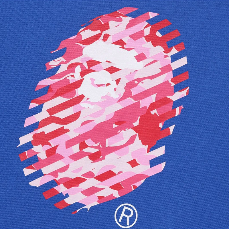 BAPE ABC Blue Camo Ape Head Relaxed Fit Crewneck Sweatshirt - Image 3