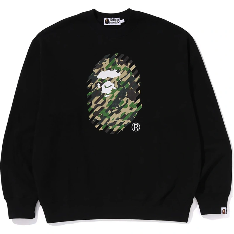 BAPE ABC Camo Ape Head Relaxed Fit Crewneck Sweatshirt