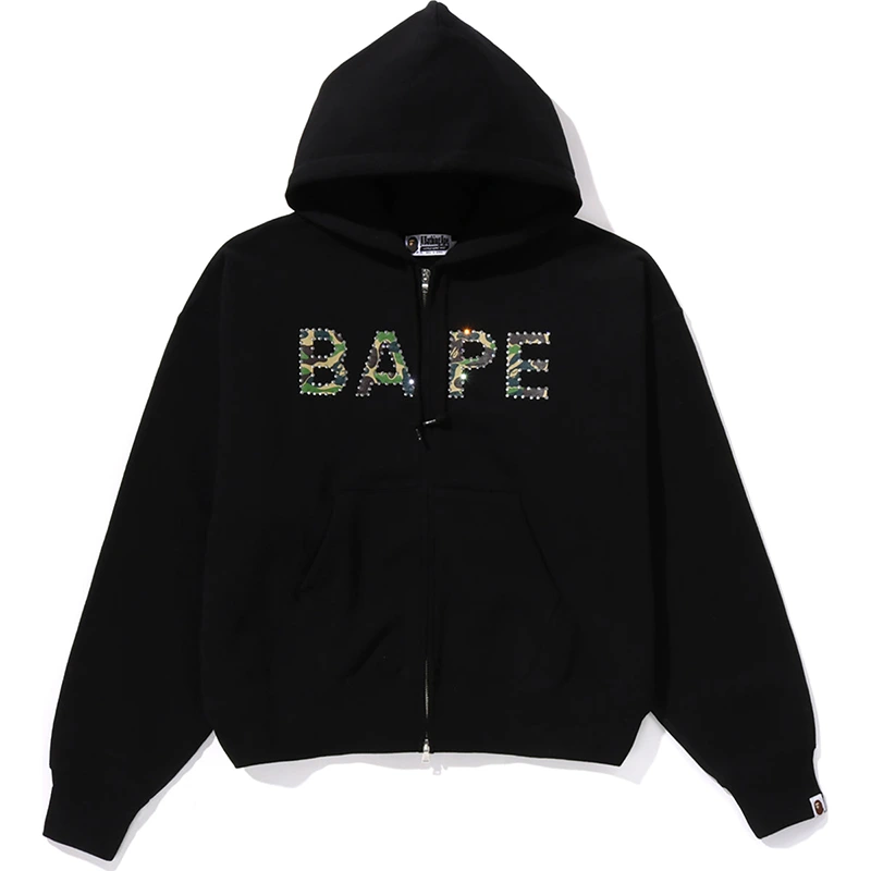 BAPE ABC Camo Crystal Logo Wide Zip Hoodie