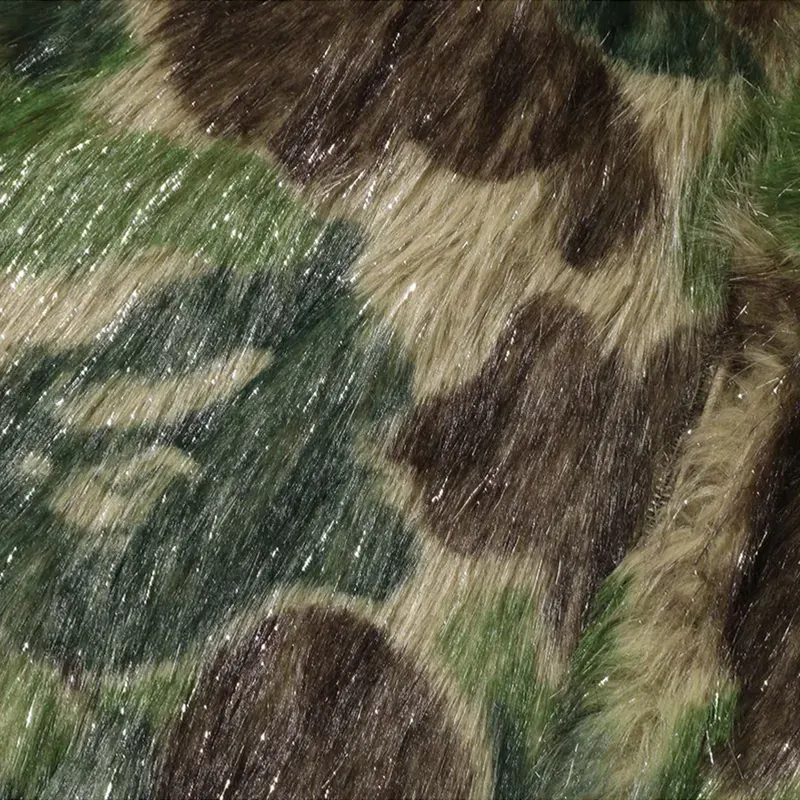 BAPE ABC Camo One Point Metallic Long Fur Jacquard Down Jacket - Image 7