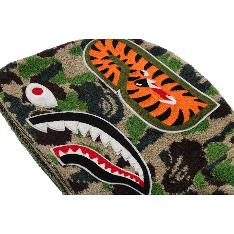 BAPE ABC Camo Towel Jacquard Shark Cropped Full Zip Hoodie - Image 5
