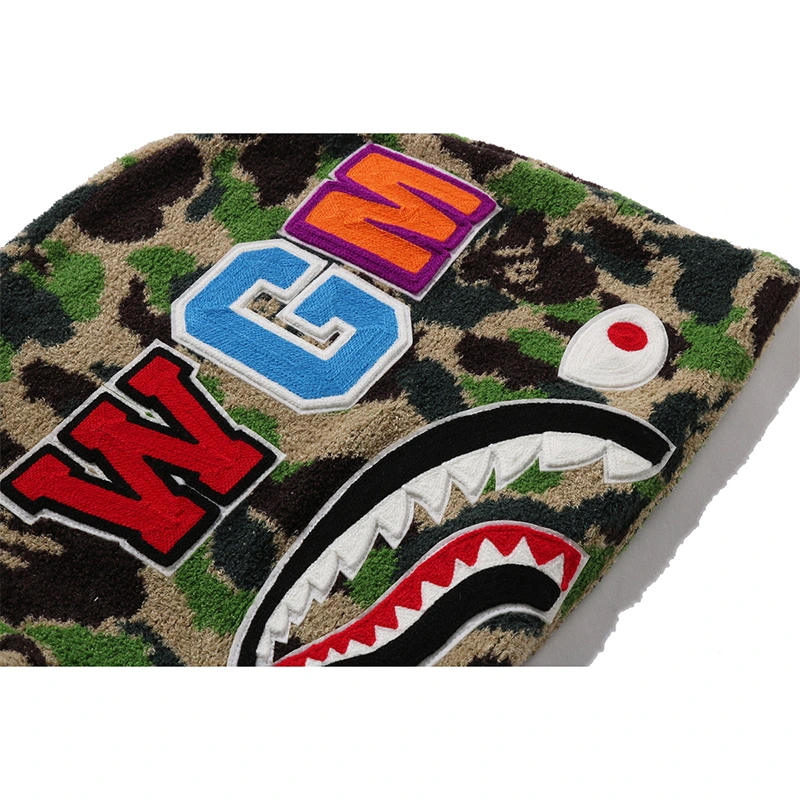 BAPE ABC Camo Towel Jacquard Shark Cropped Full Zip Hoodie - Image 6
