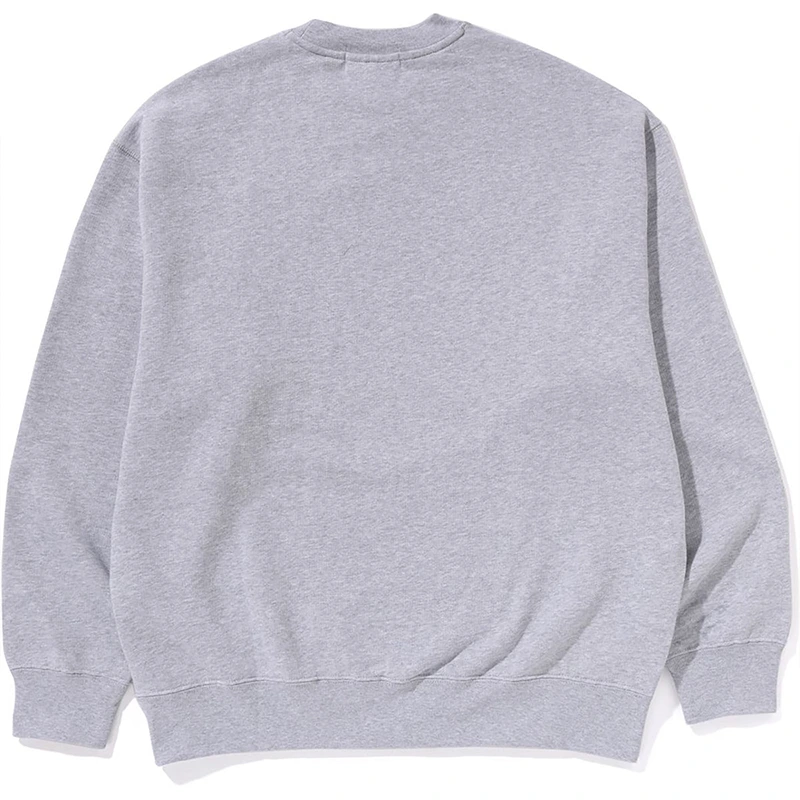 BAPE ABC Gray Camo Ape Head Relaxed Fit Crewneck Sweatshirt - Image 2