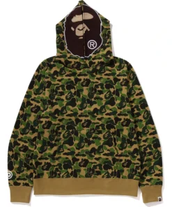 BAPE ABC Green Camo 2nd Ape Pullover Hoodie