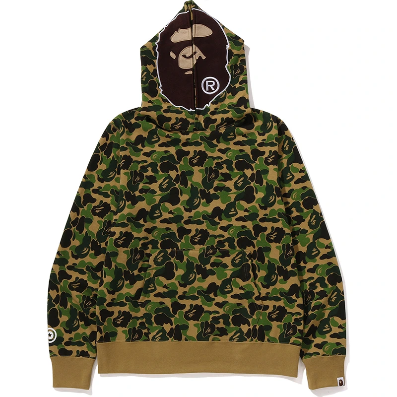 BAPE ABC Green Camo 2nd Ape Pullover Hoodie