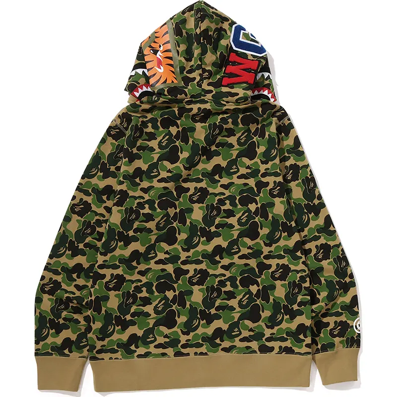 BAPE ABC Green Camo Double Shark Full Zip Hoodie - Image 4