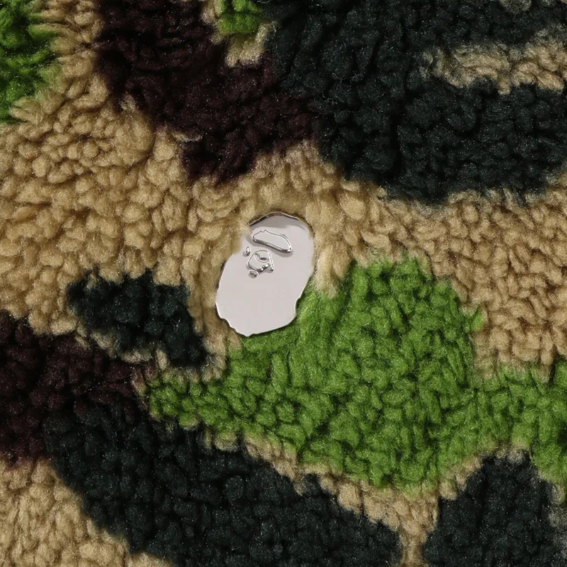 BAPE ABC Green Camo Metal One Point Boa Jacket - Image 3