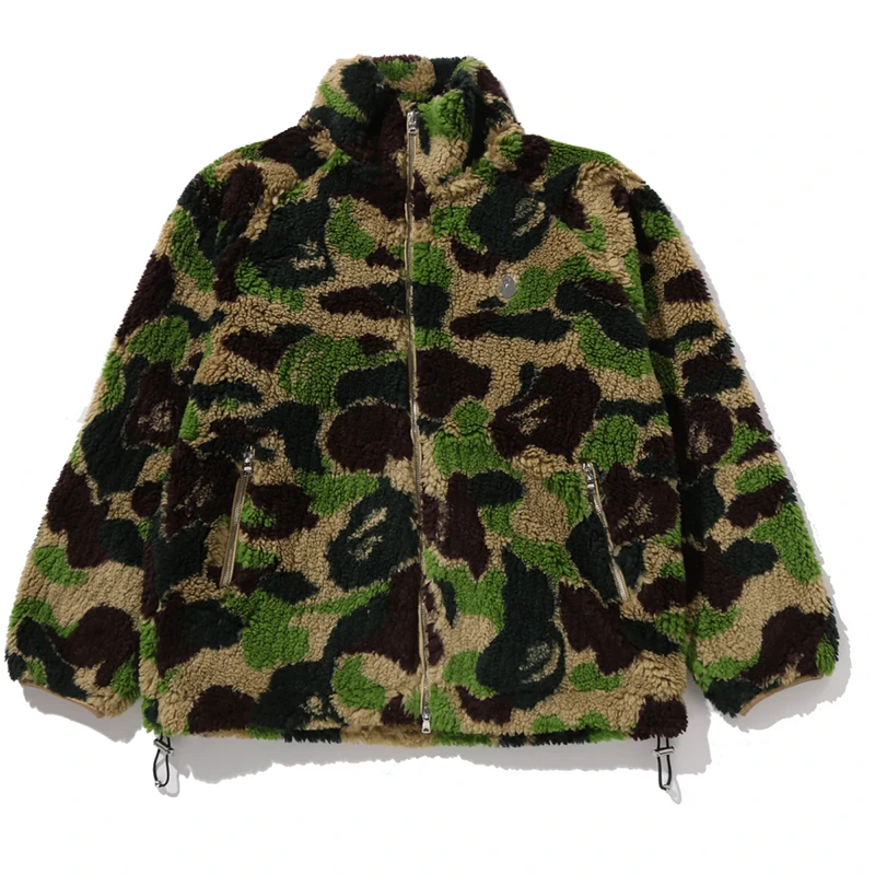 BAPE ABC Green Camo Metal One Point Boa Jacket