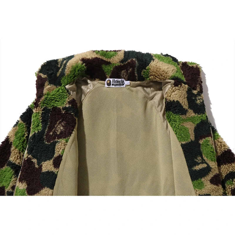 BAPE ABC Green Camo Metal One Point Boa Jacket - Image 4