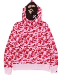 BAPE ABC Pink Camo 2nd Ape Pullover Hoodie