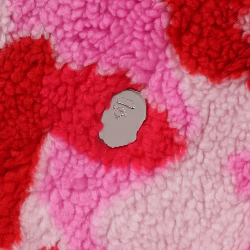 BAPE ABC Pink Camo Metal One Point Boa Jacket - Image 4